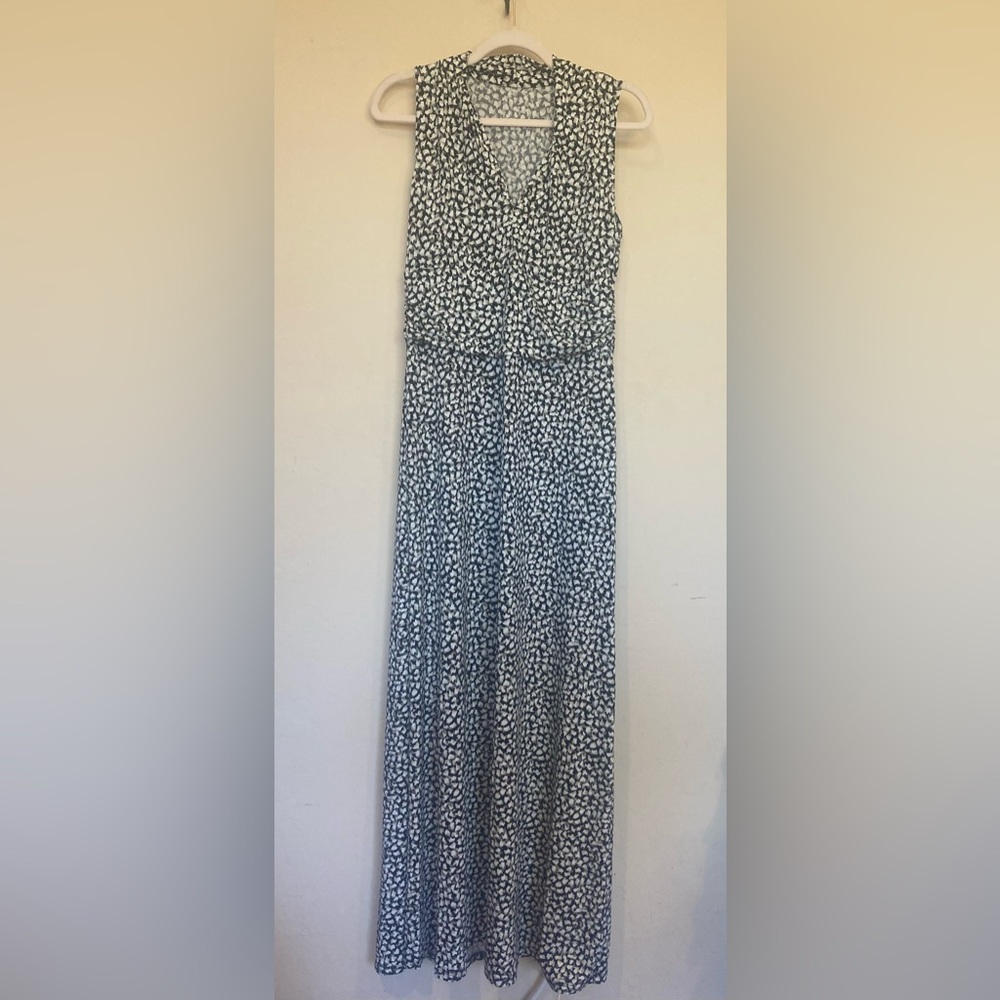 Black&White fitted maxi pencil dress
